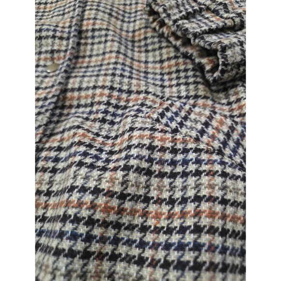 Old Navy Houndstooth Bomber Jacket Short Lined Plus Womens Size 3X Brown - Picture 11 of 11